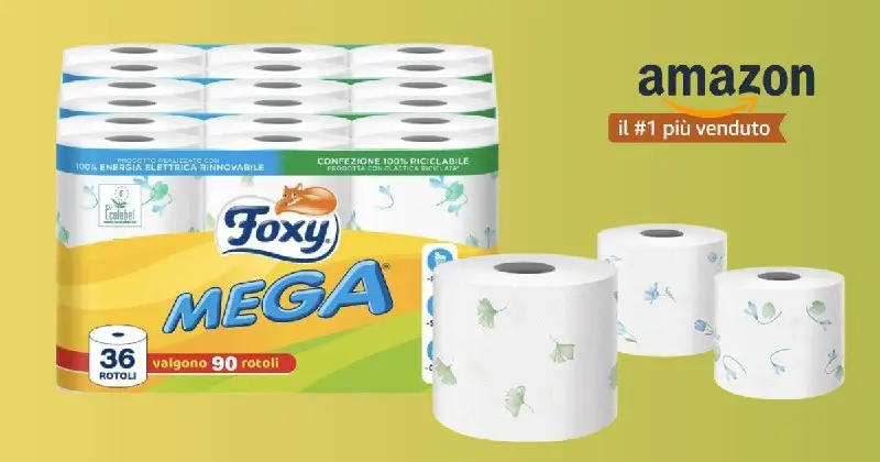 ***➡️*** **Fai scorta di carta igienica Foxy Mega approfittando dell'offerta su Amazon: la confezione da 36 rotoli ultra-assorbenti è scontata …