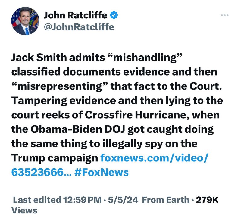 Jack Smith admits “mishandling” classified documents …
