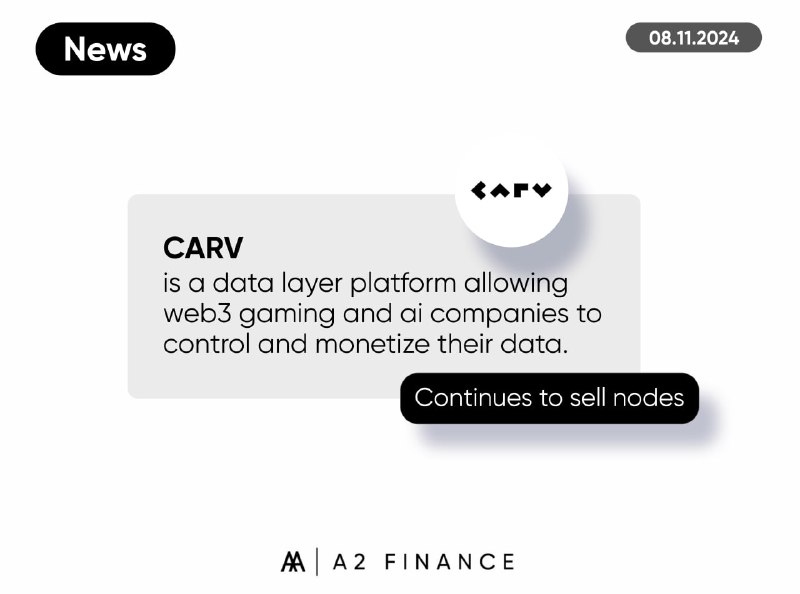 **CARV continues to sell nodes**