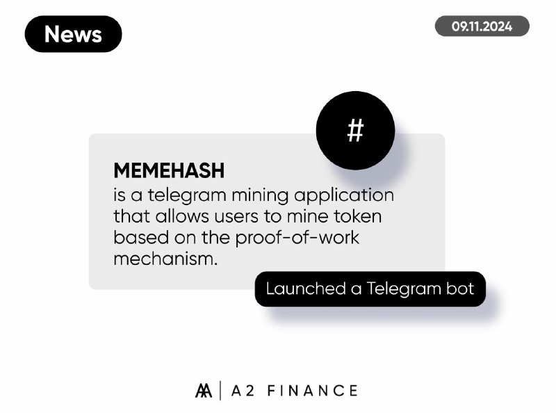 **Memehash launched a Telegram bot**