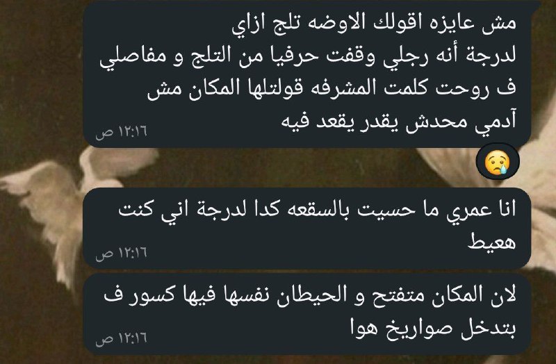 صاحبتي كانت بتحكيلي دلوقتي عن المعاناة …