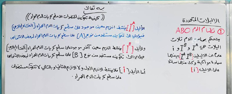 كيفية تكوين المستضد A و المستضد …