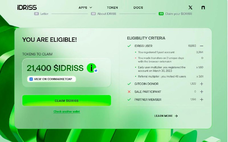 *****🎉*** Exciting News: Claim your** **$IDRISS** …