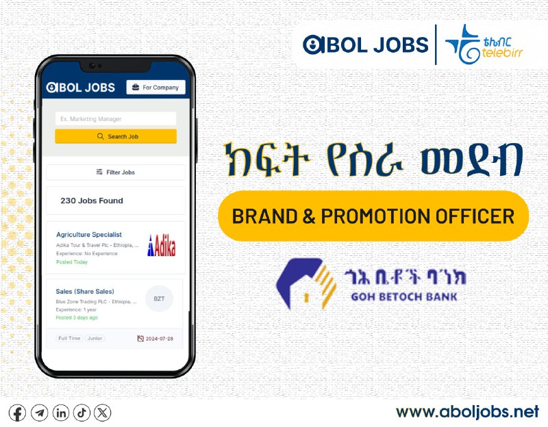 **Junior Brand and Promotion Officer**