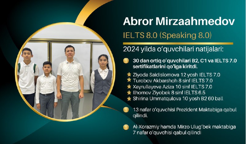 ***❗️***Ingliz tili ustozi Abror Mirzaahmedovning (IELTS …