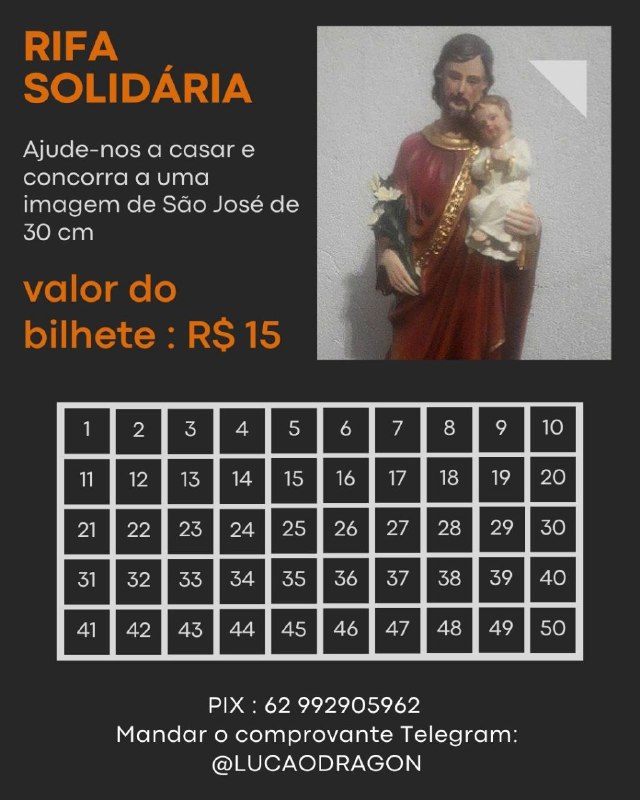 Rifa Solidária pelo meu casamento