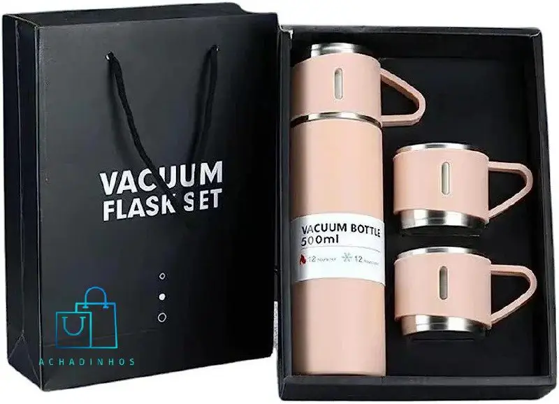 Kit Garrafa Térmica Vacuum Flask Set …