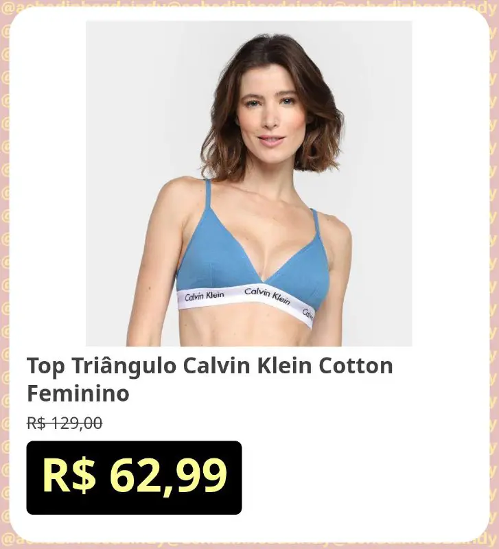 ***✨***Top Triângulo Calvin Klein Cotton Feminino