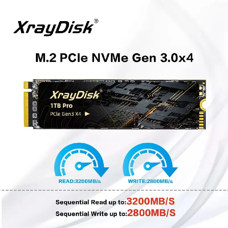 Xraydisk M2 NVMe SSD, alta velocidade