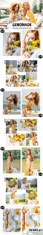 10 Lemonade Photoshop Actions and ACR