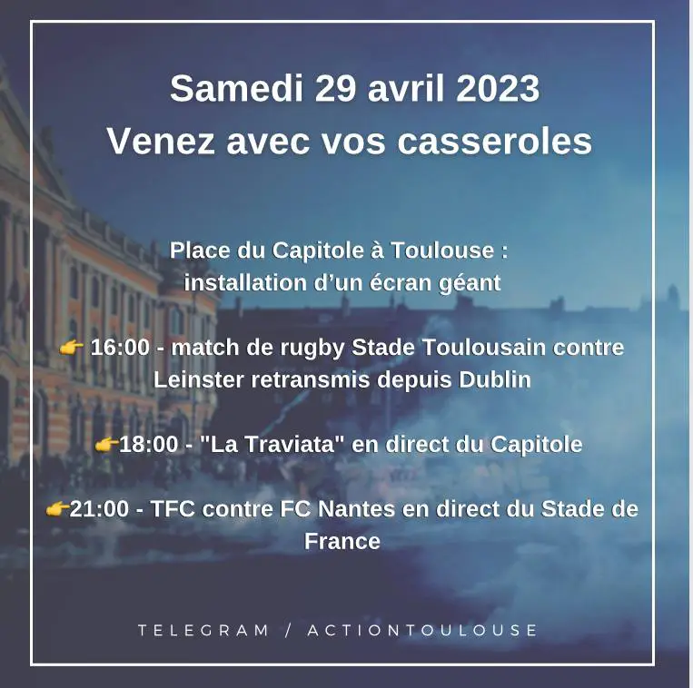 Samedi 29 avril 2023