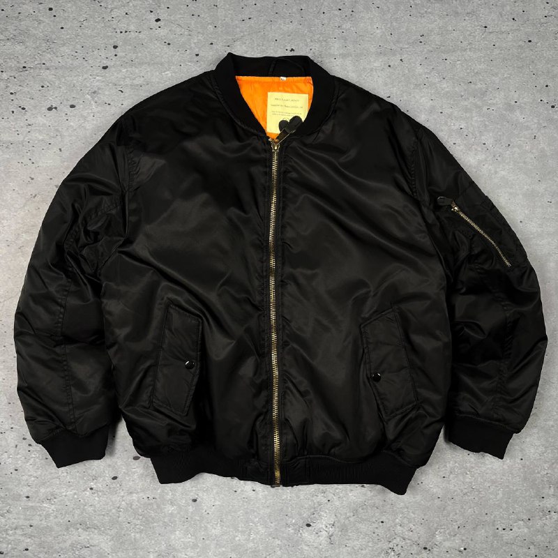 Ma-1 Bomber Black Jacket