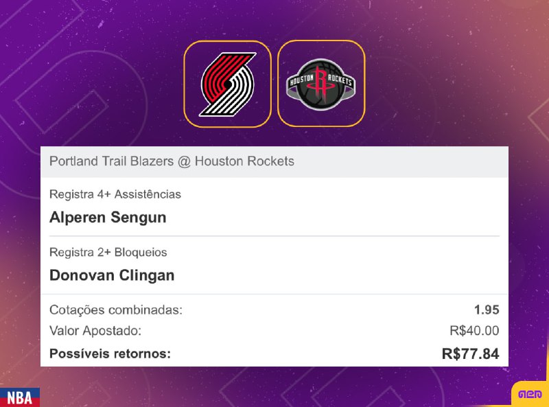 **NBA - Blazers x Rockets**