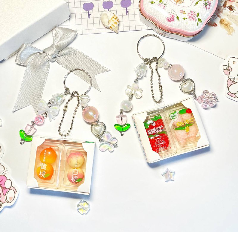 ⋆୨୧˚ fruit basket keychain +:｡