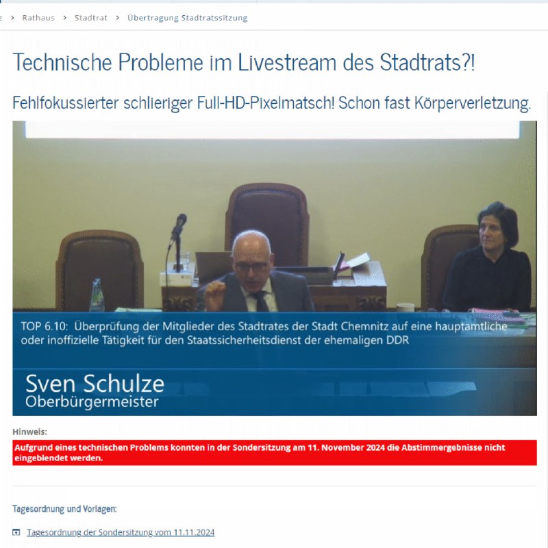 **Technische Probleme im Livestream?**