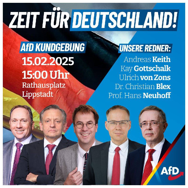 ***📢*** Erinnerung: AfD-Kundgebung in Lippstadt! ***🇩🇪***