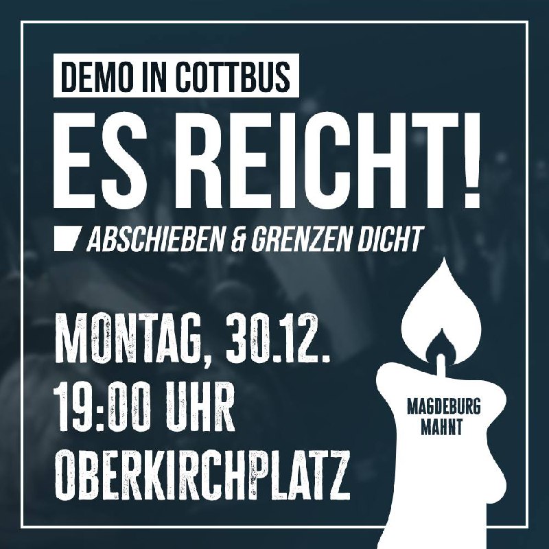 ***?******?*** Es reicht! Demo in Cottbus.