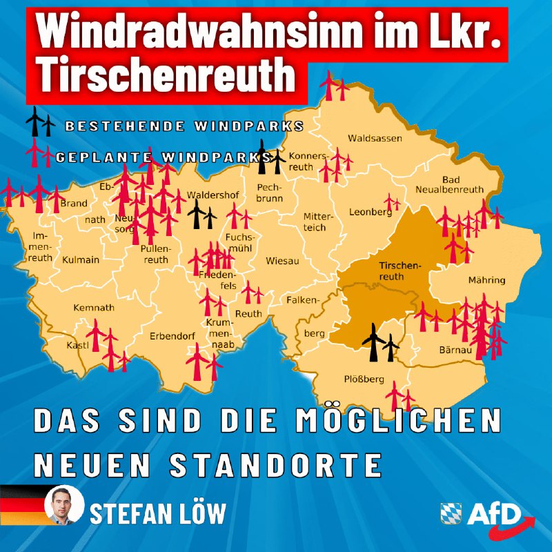 **Windkraftwahnsinn im Landkreis Tirschenreuth!**