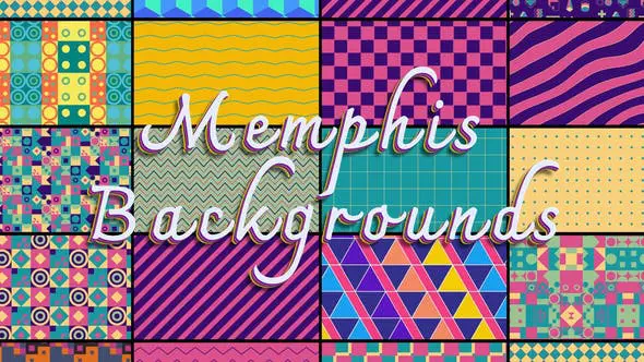**[FREE] Videohive 47490756 Memphis Colorful Backgrounds-Free …