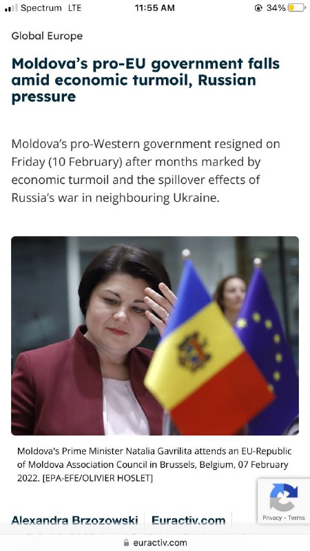 ***😎******🇲🇩******🕊️*** Moldova Government Falls.