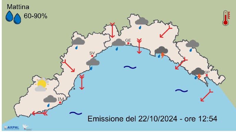 Fino a giovedì cielo in prevalenza …