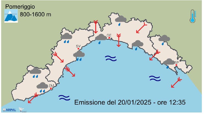 La tempesta Gabri, in risalita dalla …