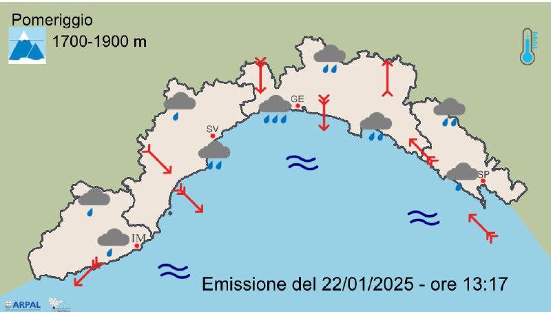 Un rapido passaggio perturbato nella giornata …