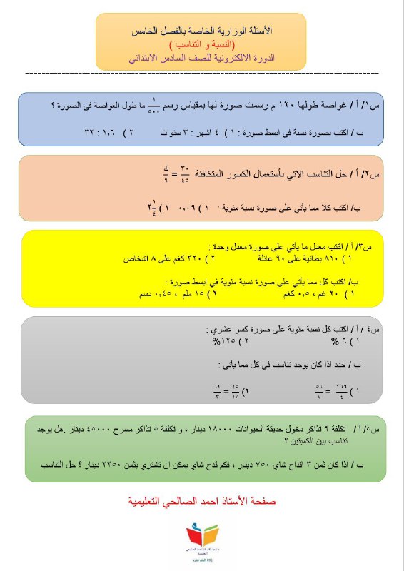 قناة الأستاذ احمد الصالحي التعليمية