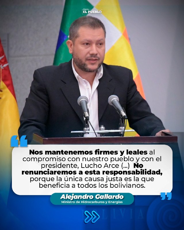 El ministro de Hidrocarburos, Alejandro Gallardo, …