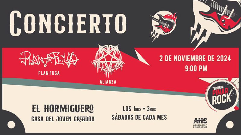 ***🤘******🎸***Este sábado 2 de noviembre, concierto …