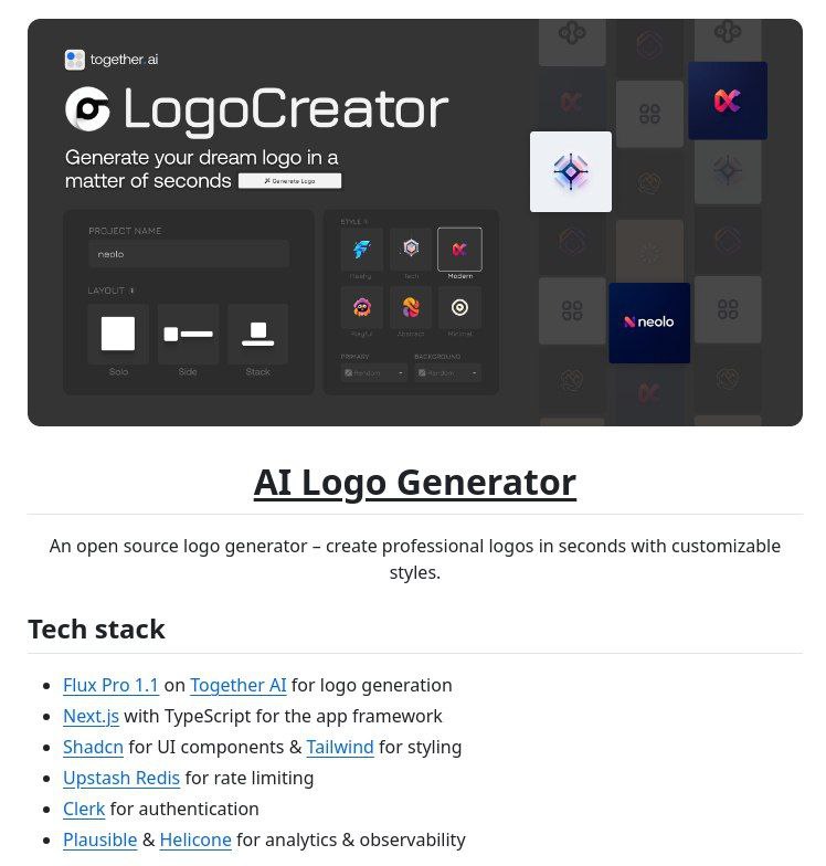 Open-source logo generator using ai
