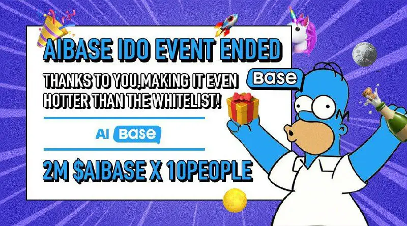 ￼ AiBase IDO Event Ended ￼Thanks …