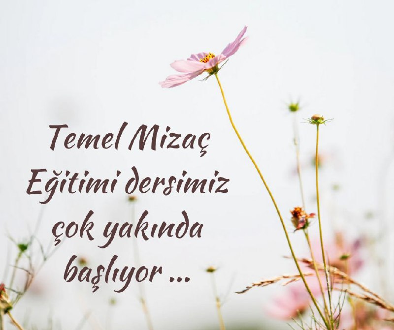 ***🌸***Temel mizaç eğitimi dersimiz çok yakında …