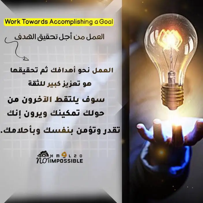 العمل من أجل تحقيق الهدف..