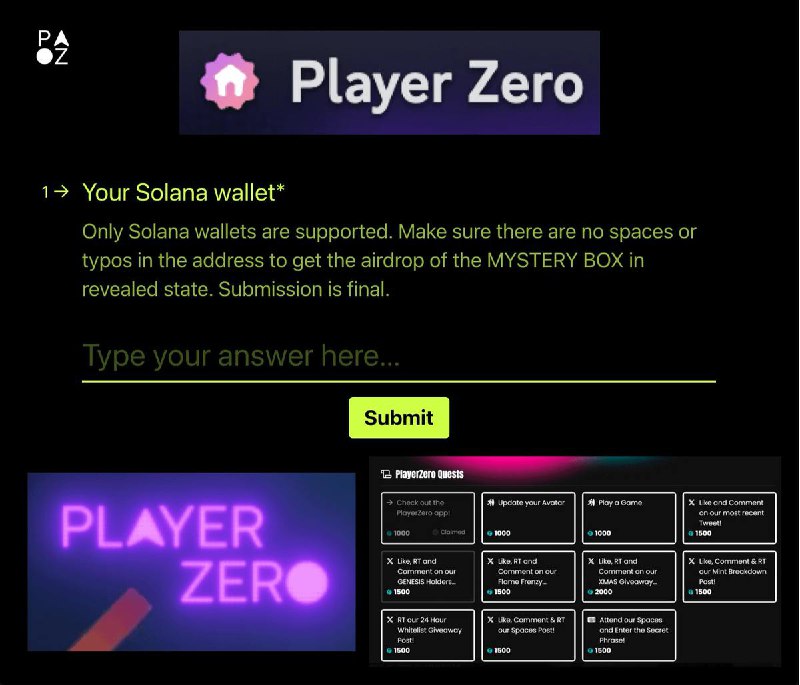 **Submit your wallet in** [**#PlayerZero**](?q=%23PlayerZero) **Airdrop** …