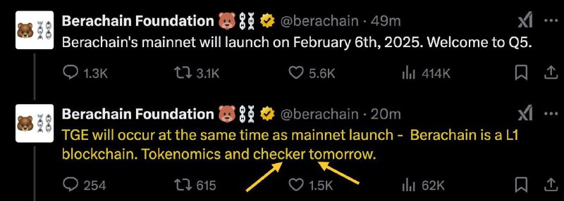 *****🥰***Big News Tomorrow:** [**#Berachain**](?q=%23Berachain) **Airdrop Checker!**