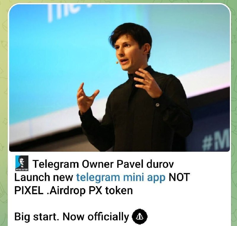 Pavel Durov ( Founder Telegram ) …