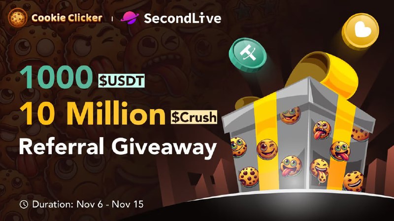 ***🟢*** **Giveaway**: **CookieClickerAI** X **SecondLive** ***💰*** …