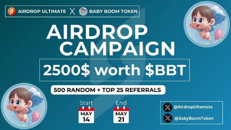 **New Airdrop: Baby Boom Token**Reward: $2500 …