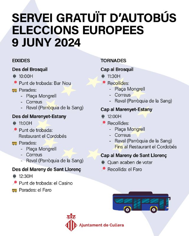 ***?*** SERVEI GRATUÏT D’AUTOBÚS ELECCIONS EUROPEES …