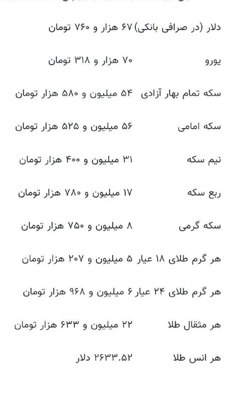 **قیمت طلا، سکه و ارز ۱۳ …
