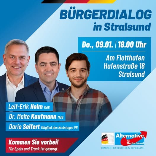 Die nächste Wahlkampfveranstaltung in Stralsund steht …