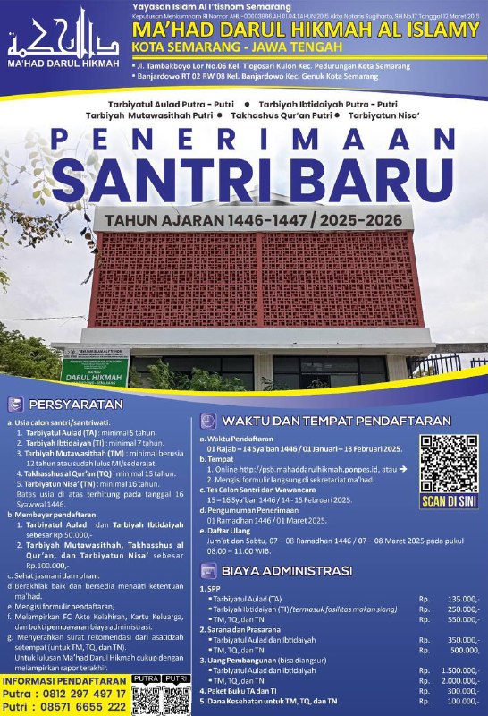 **PSB (PENERIMAAN SANTRI BARU) MAHAD DARUL …