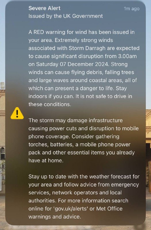 ***⚠️*** Warnings of severe wind tonight, …