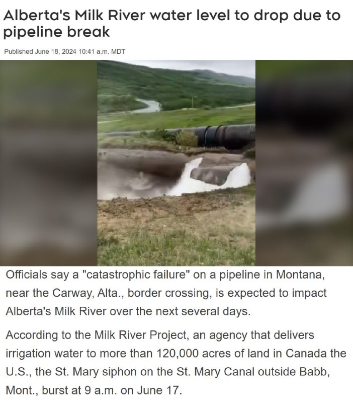 Another "water emergency" in Alberta.