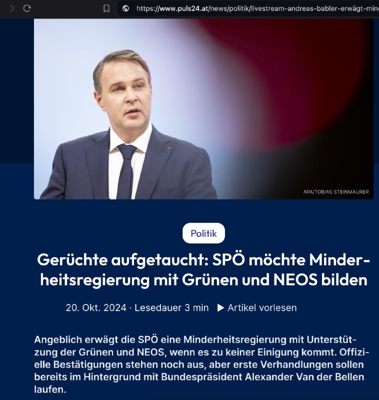 **Puls24 - Gerüchte aufgetaucht: SPÖ möchte …