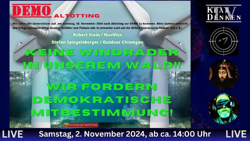 ***?******?*****Live aus Altötting - KEINE WINDRÄDER …