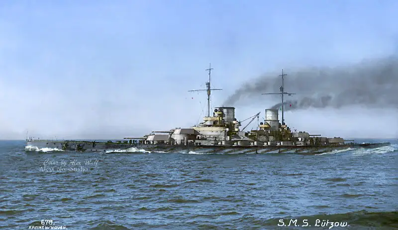 SMS Lutzow был флагманским кораблем контрадмирала …