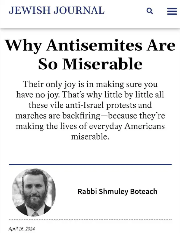 Ol' Rabbi Shmuley is at it …