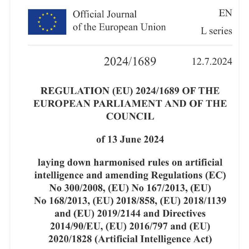 Hoy se ha publicado finalmente la regulación de la IA en el boletín oficial de la UE. Entrará en vigor …